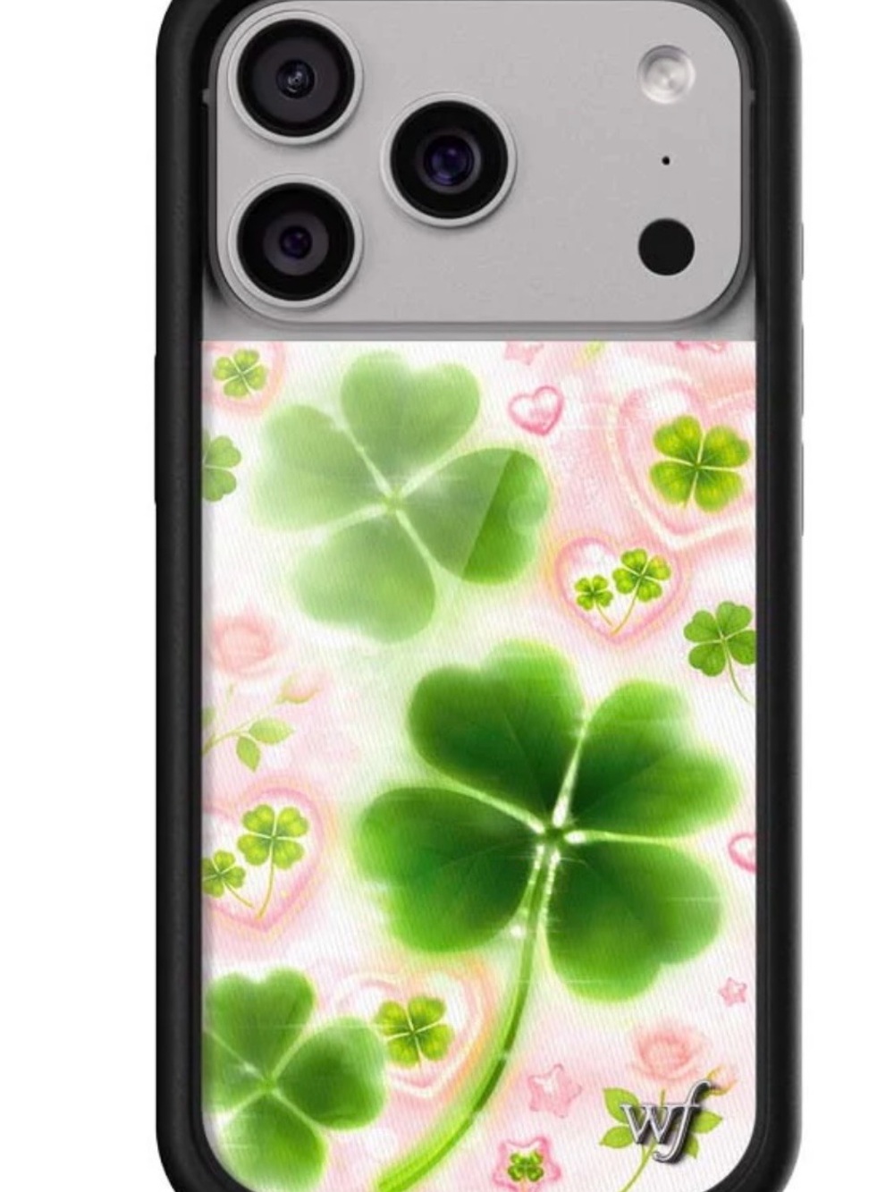 Wildflowers Pink and Green Clover Phone Case